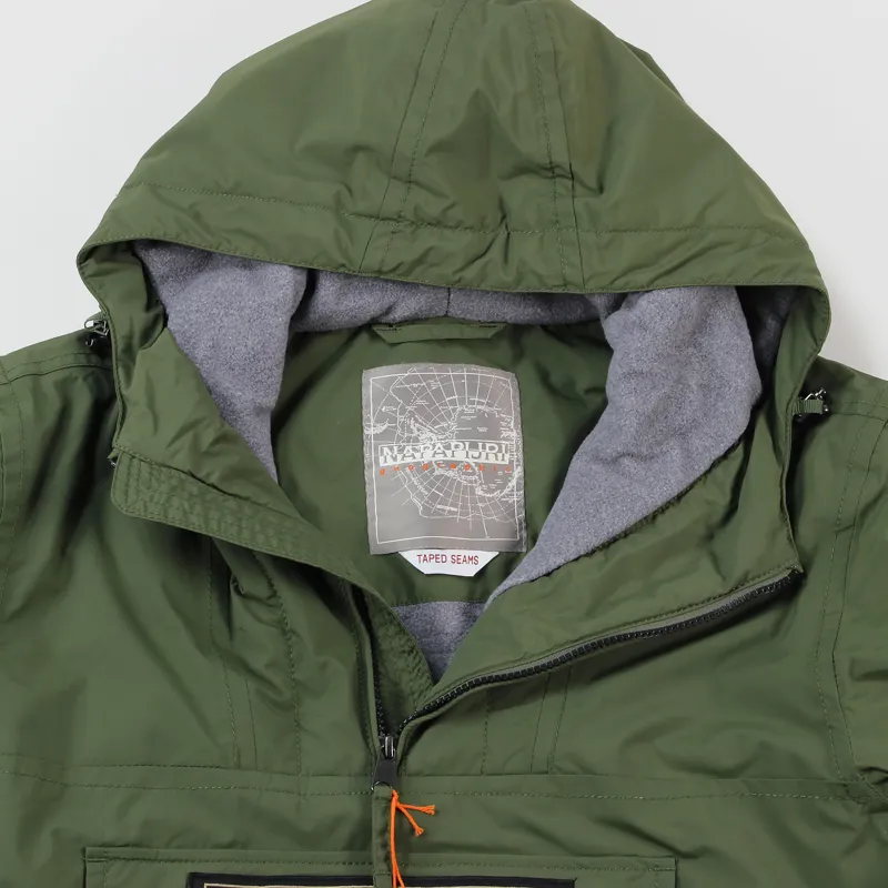 Napapijri Mens Rainforest Winter Pullover Jacket Olive-4