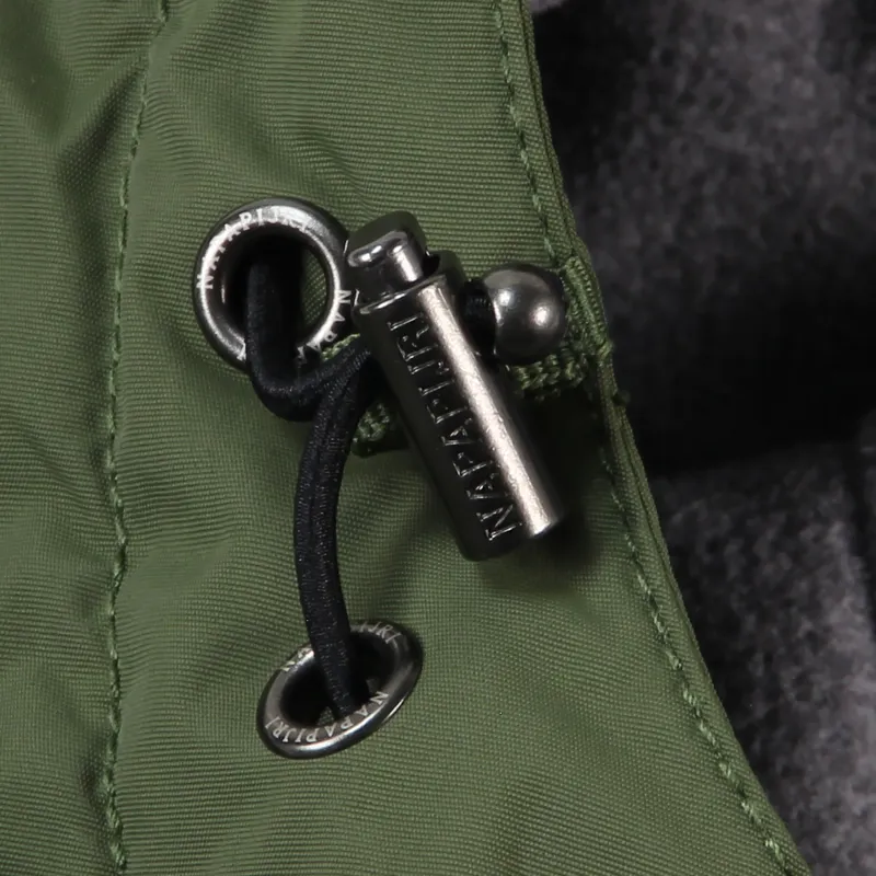 Napapijri Mens Rainforest Winter Pullover Jacket Olive-5