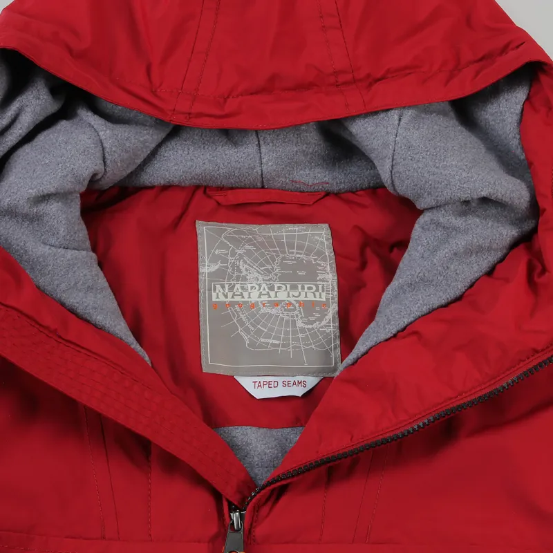 Napapijri Mens Rainforest Winter Pullover Outdoor Jacket Red