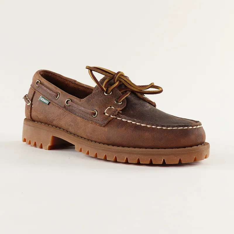 Sebago Campsides Ranger Tumbled Shoes Brown Gum-4