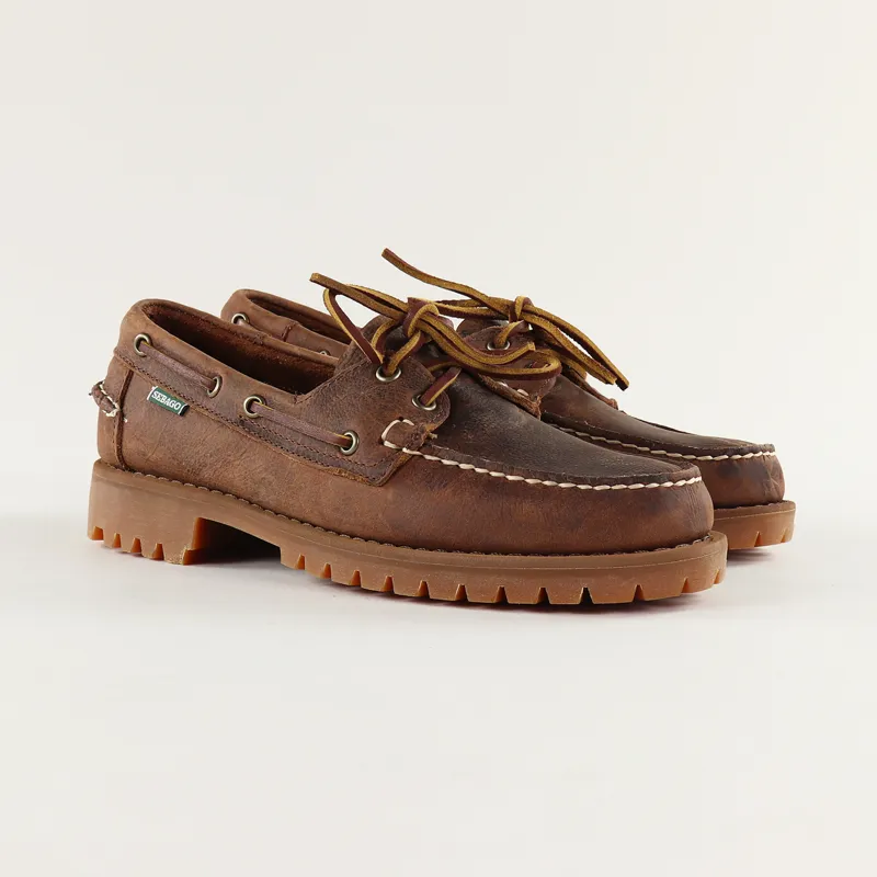Sebago Campsides Ranger Tumbled Shoes Brown Gum-3