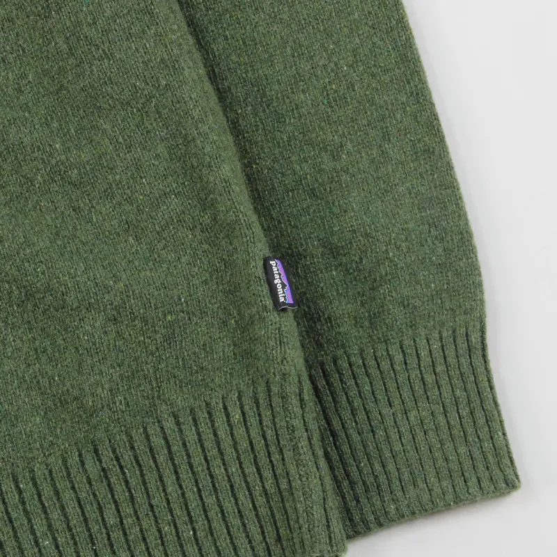 Patagonia Reclaimed Wool Quarter Zip Sweater Industrial Green-1