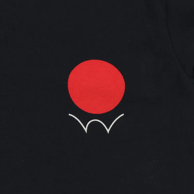 Edwin Red Dot Logo 2 T Shirt Black-1