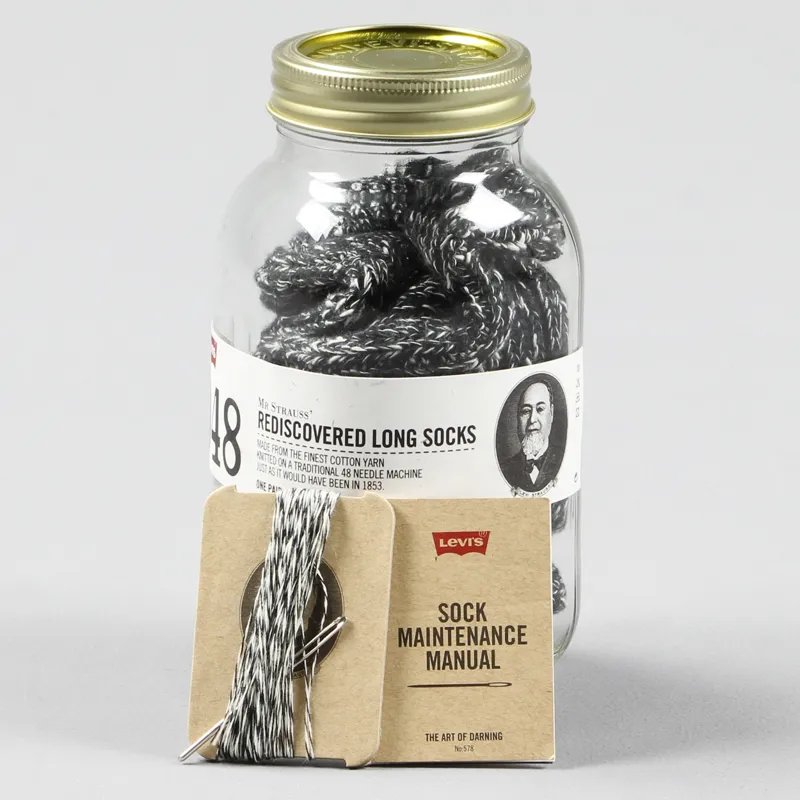 Levis Mr Strauss Rediscovered Long Socks Black-1