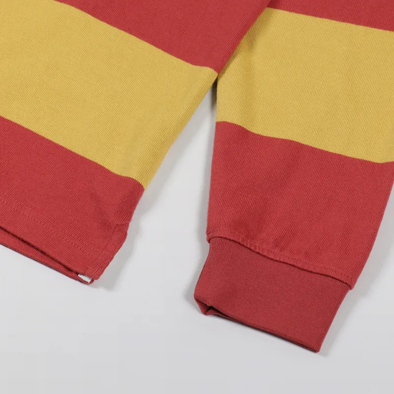 Stussy Classic Stripe Long Sleeve Rugby Shirt Mustard-2