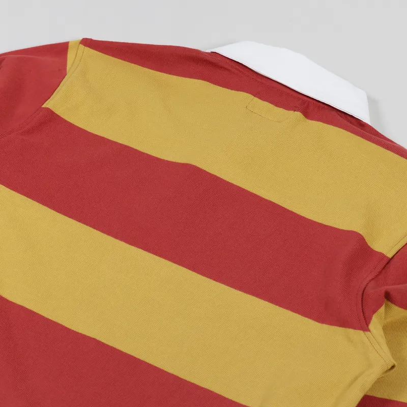 Stussy Classic Stripe Long Sleeve Rugby Shirt Mustard-5