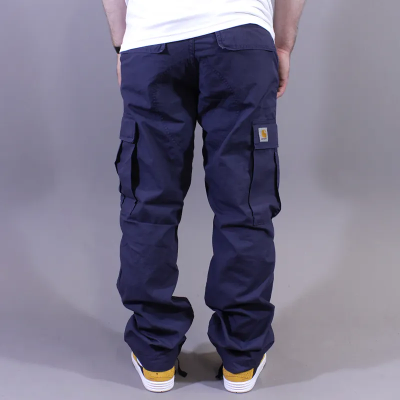 Carhartt Mens Regular Fit Cargo Pants Blue Columbia Ripstop Cott