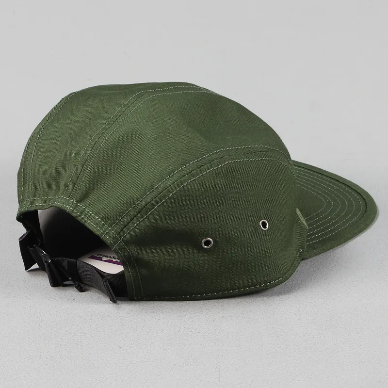 Patagonia Retro Fitz Roy Label Five Panel Cap Fatigue Green