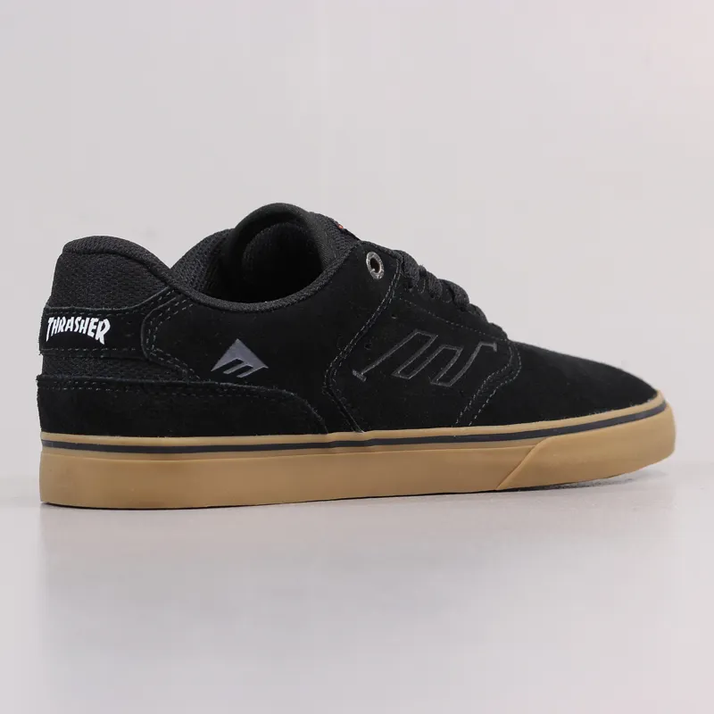 Emerica x Thrasher Reynolds Low Vulc Shoes Black Gum-5