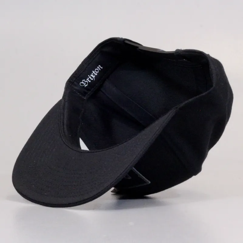 Brixton Rift Snapback Cap Black Black-4