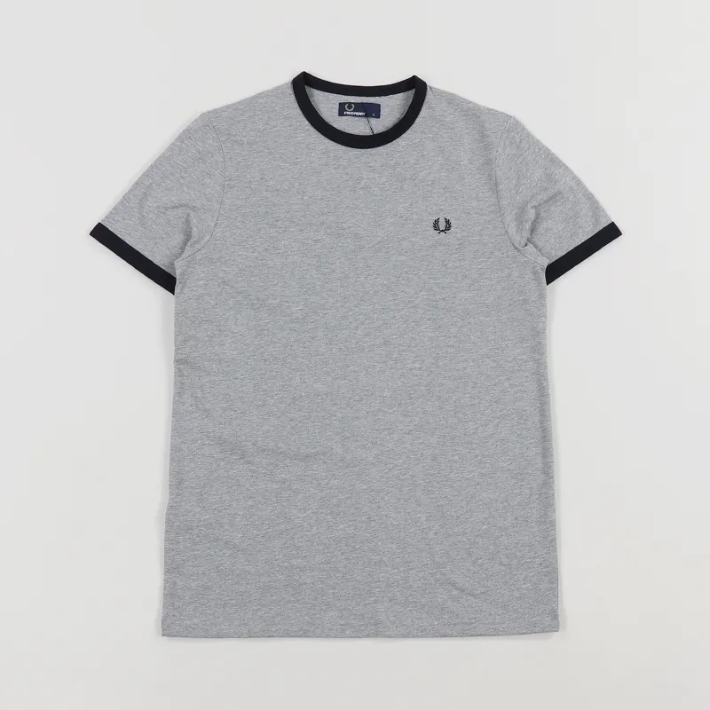 Fred Perry Ringer T Shirt Steel Marl