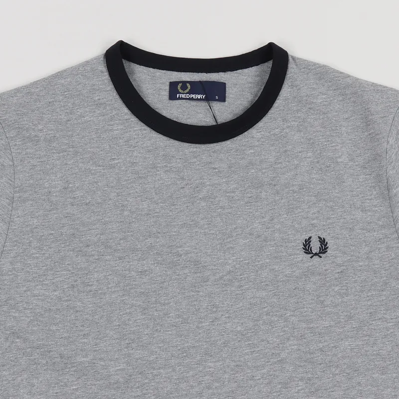 Fred Perry Ringer T Shirt Steel Marl-1