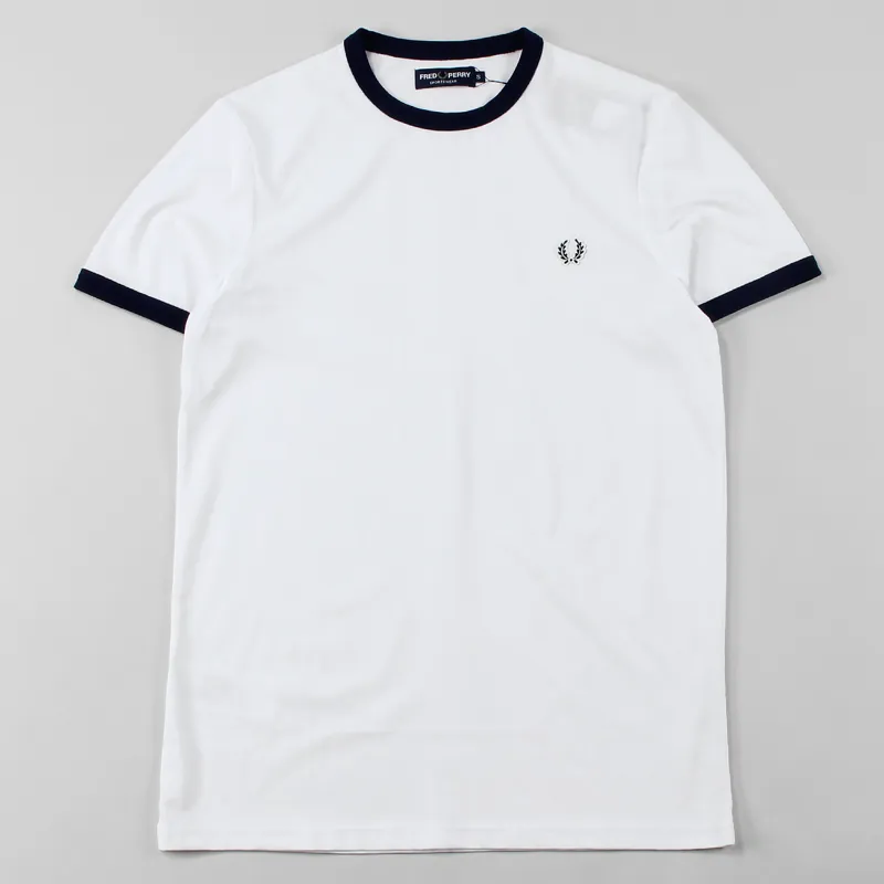 Fred Perry Ringer T-Shirt White