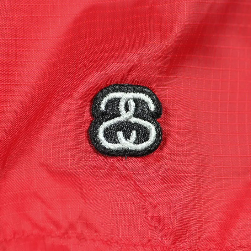 Stussy Ripstop Pullover Jacket Red Black-2