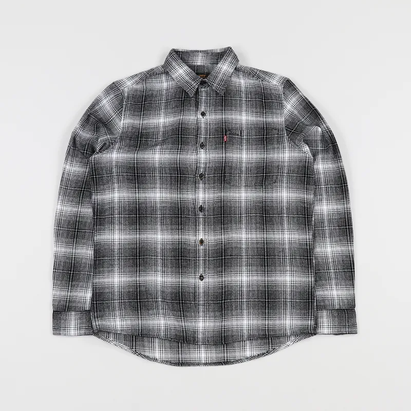 Levis Skate Riveter Long Sleeve Shirt Black White