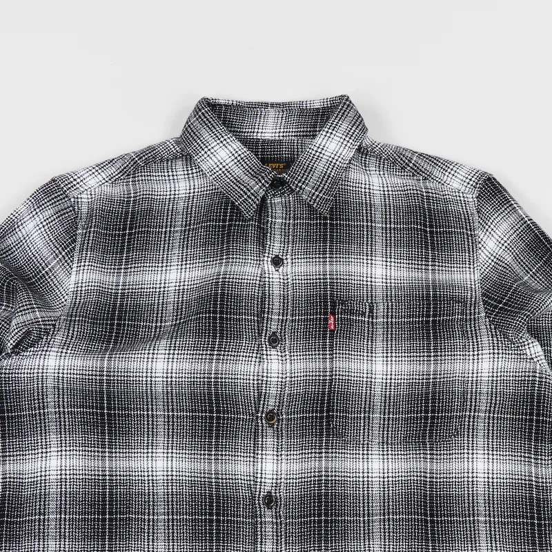 Levis Skate Riveter Long Sleeve Shirt Black White-1