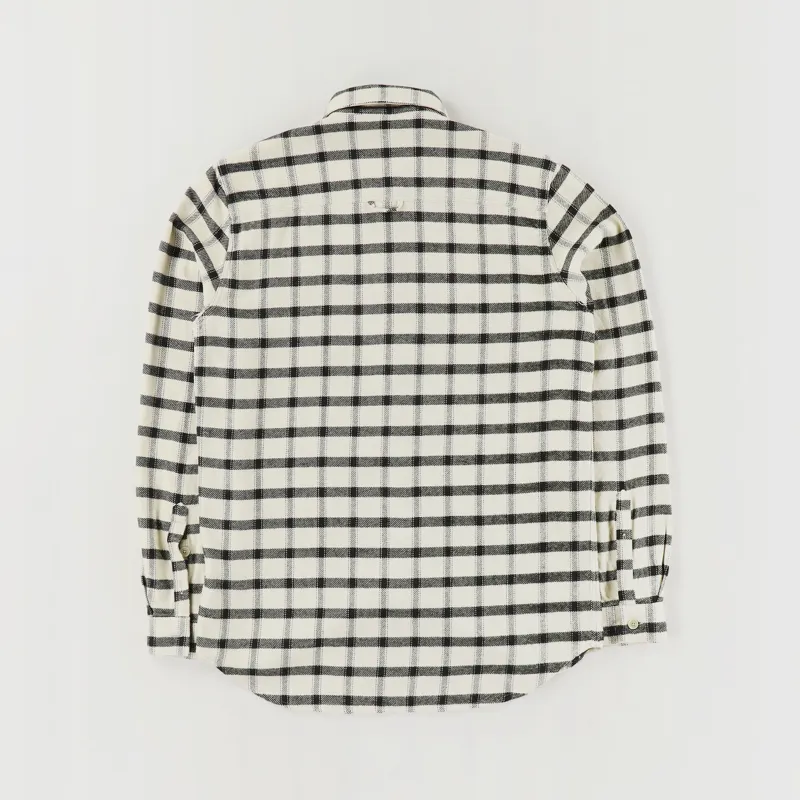 Folk Relaxed Fit Shirt Ecru Black Window Pane-4