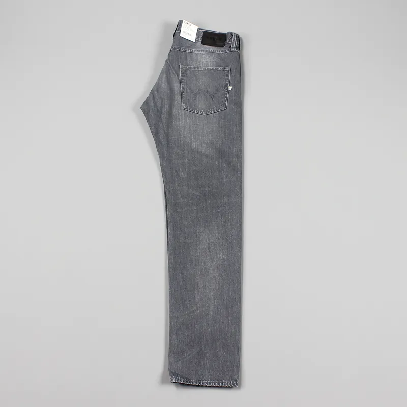 Edwin ED-55 Relaxed Tapered Jeans Grey Dark Used-1