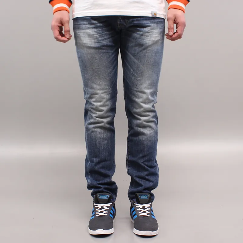 Edwin ED-55 Relaxed Tapered Jeans Blue Break Used