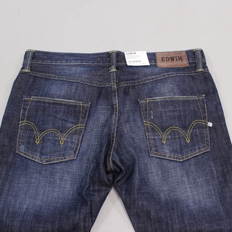 Edwin ED-55 Relaxed Tapered Jeans Blue Dawn Used-3