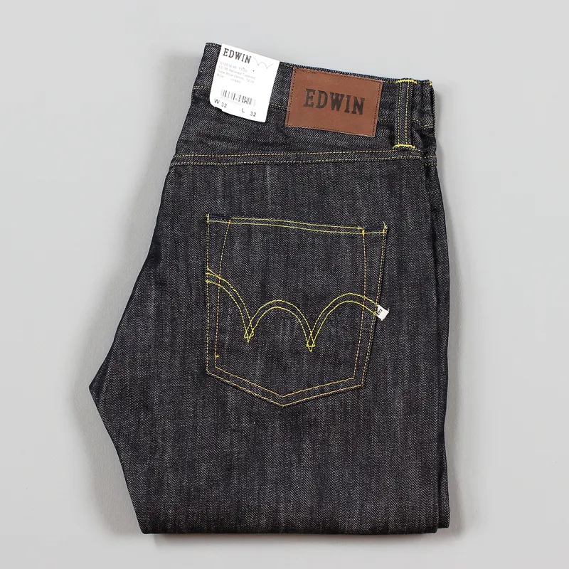 Edwin Denim ED-55 Relaxed Tapered Jeans Dark Blue Denim Rinse