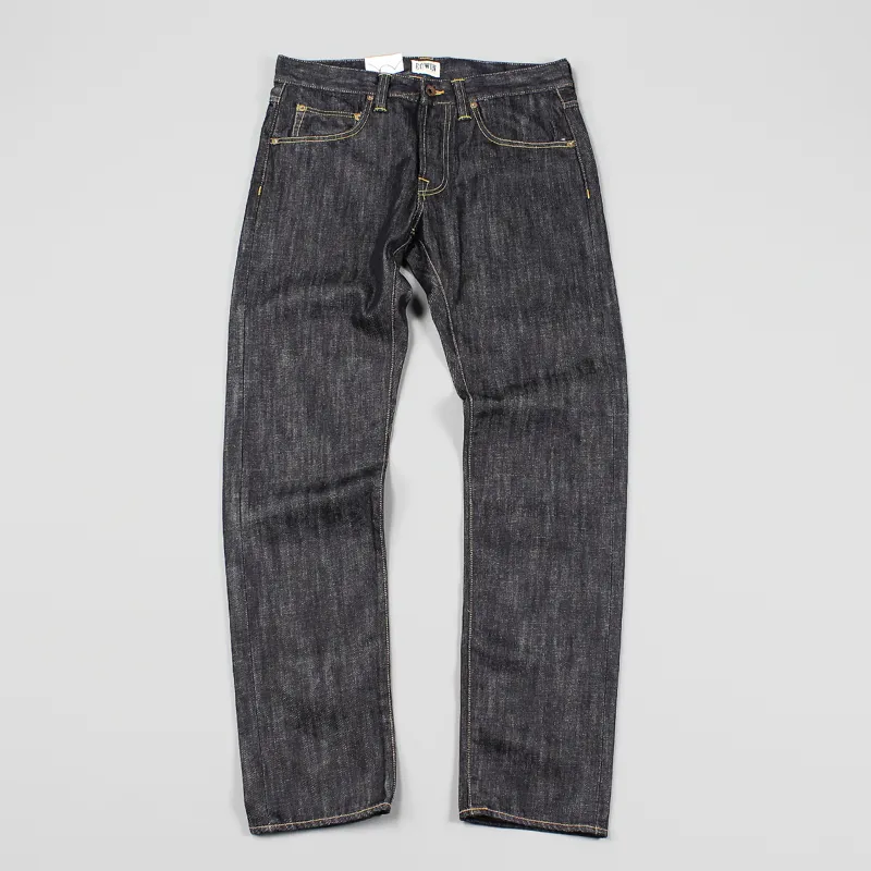 Edwin Denim ED-55 Relaxed Tapered Jeans Dark Blue Denim Rinse-4