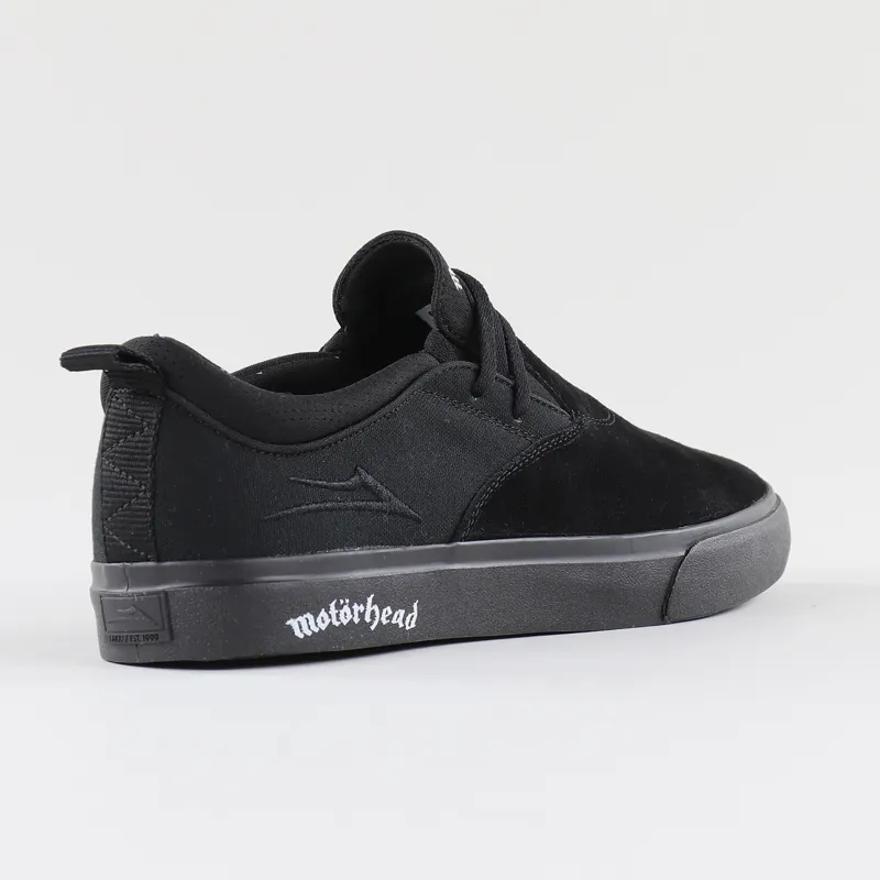 Lakai Riley 2 x Motorhead Shoes Black White Suede-4