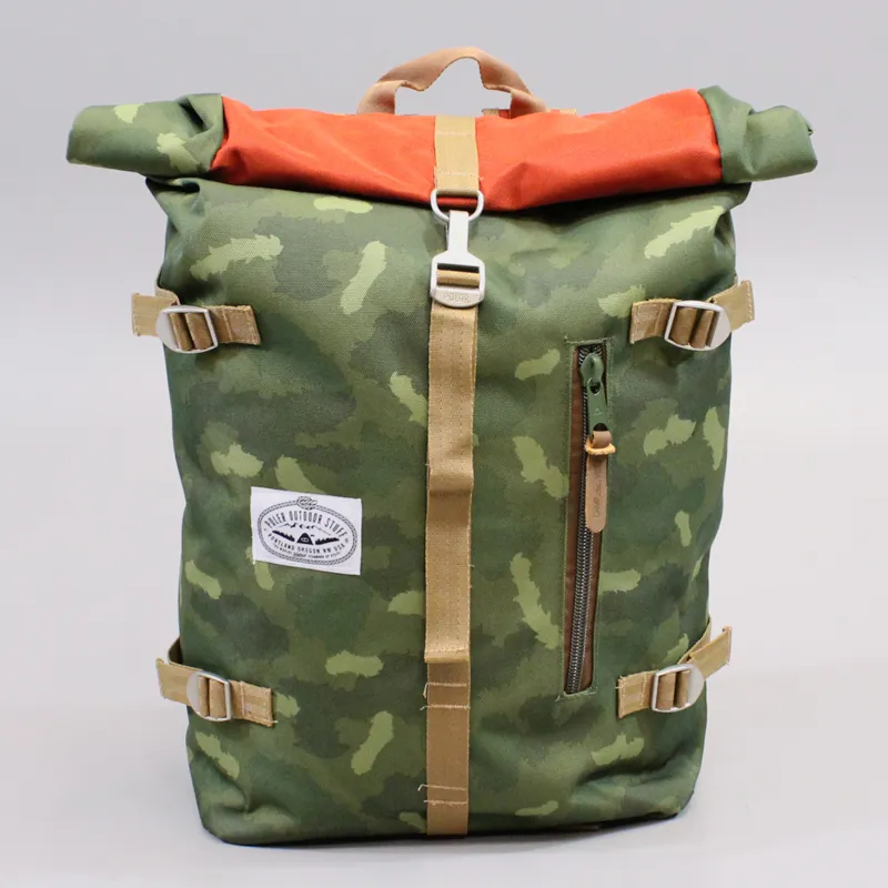 Poler Outdoor Stuff Rolltop Bag Camo Orange