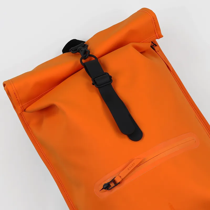 Rains Rolltop Rucksack Fire Orange-3