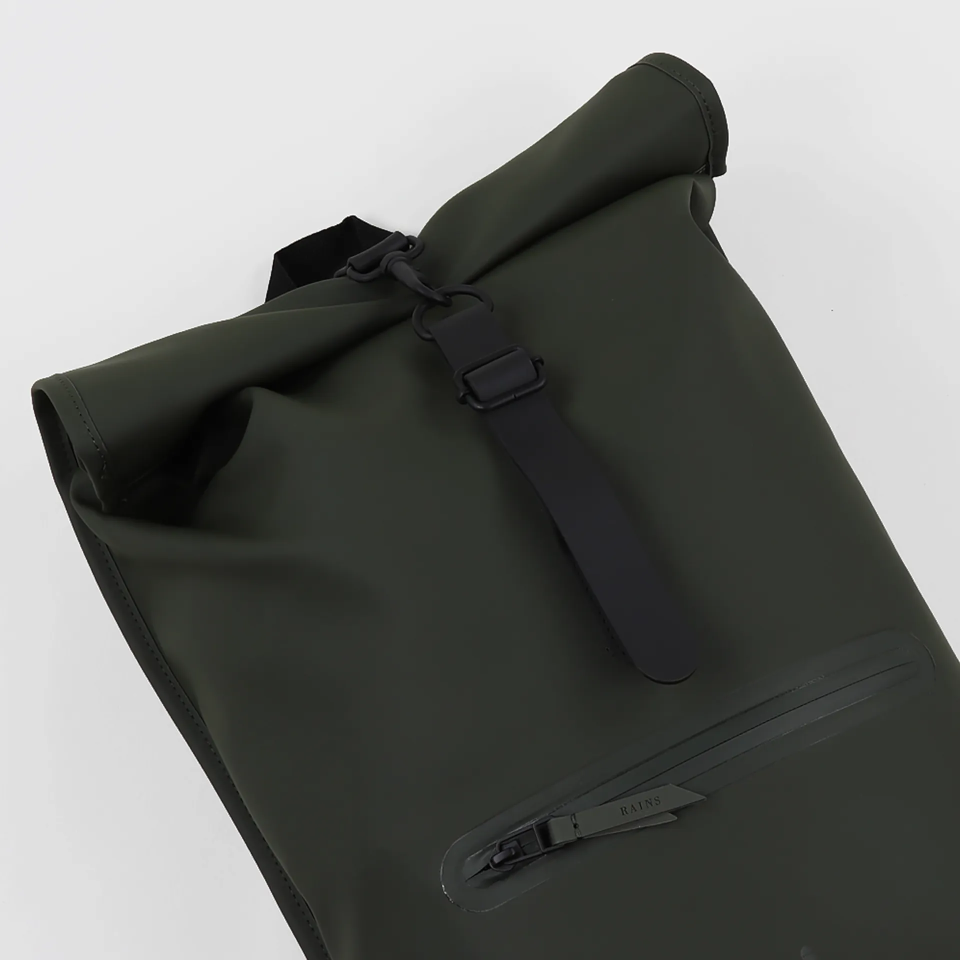 Rains Waterproof Rolltop Backpack Rucksack Poly Bag Green