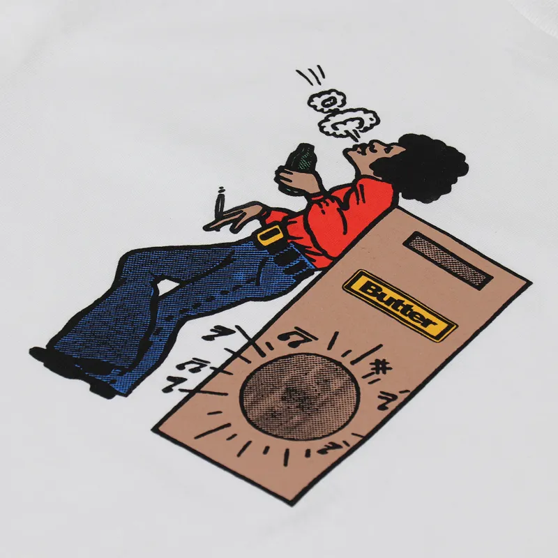 Butter Goods Round Beat T Shirt White-2