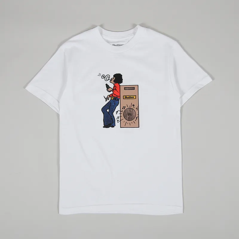 Butter Goods Round Beat T Shirt White