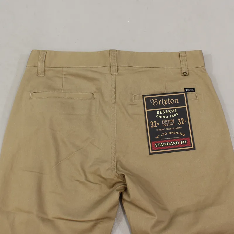 BRIXTON RESERVE CHINO (BROWN) 30” Brixton Reserve Chino Pant Black at Amazon Men's Clothing store
