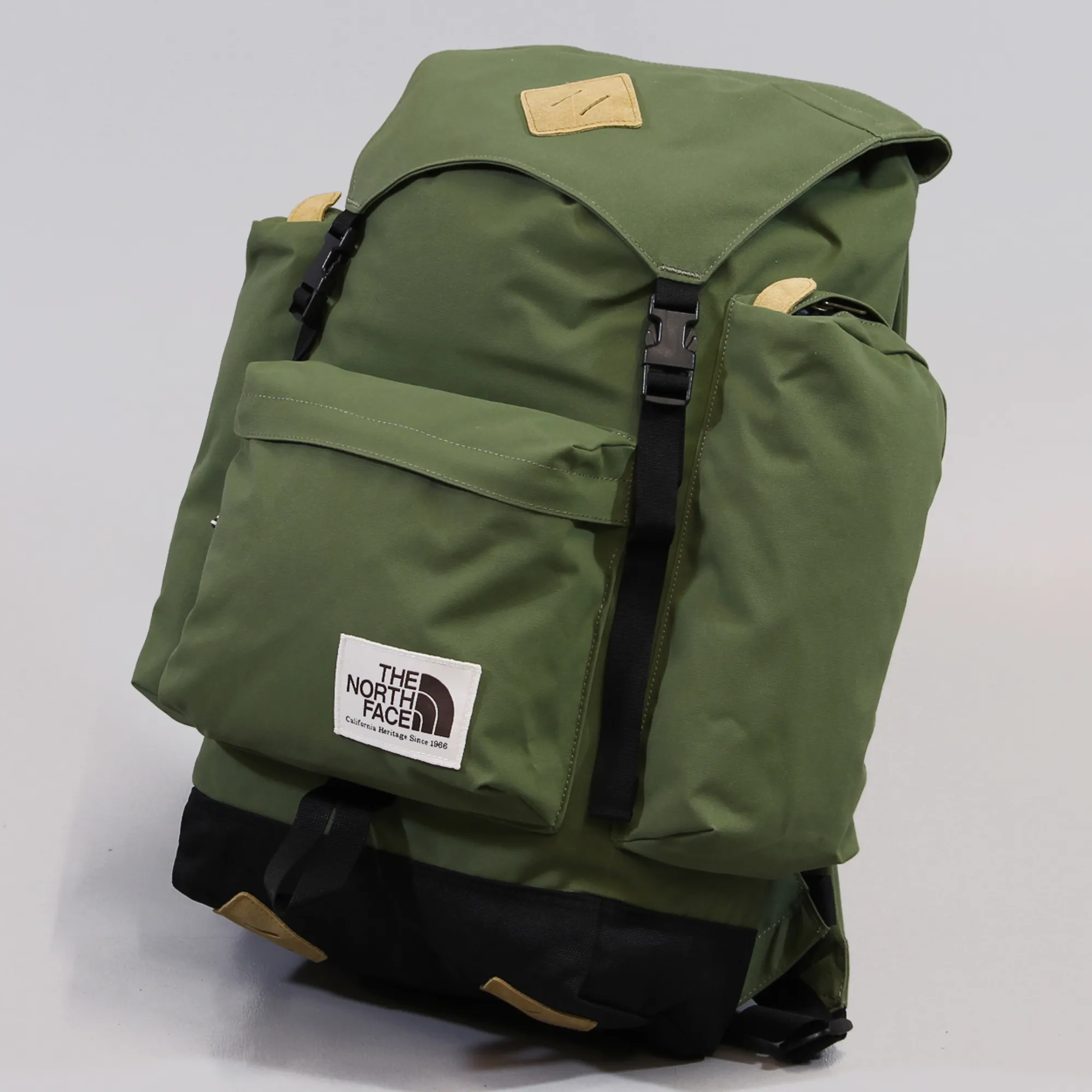 The North Face Heritage Rucksack Burnt Olive Green TNF Black