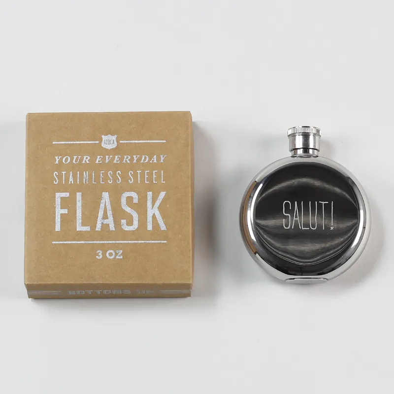 Mens Society Izola Salut 3oz Hip Flask