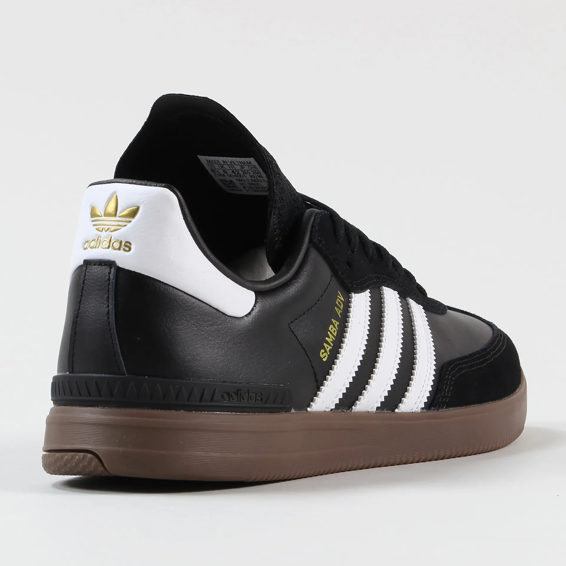 Adidas Skateboarding Mens Samba ADV Trainer Shoes Black White Gum Adidas Skateboarding Mens Samba ADV Trainer Shoes Black White Gum