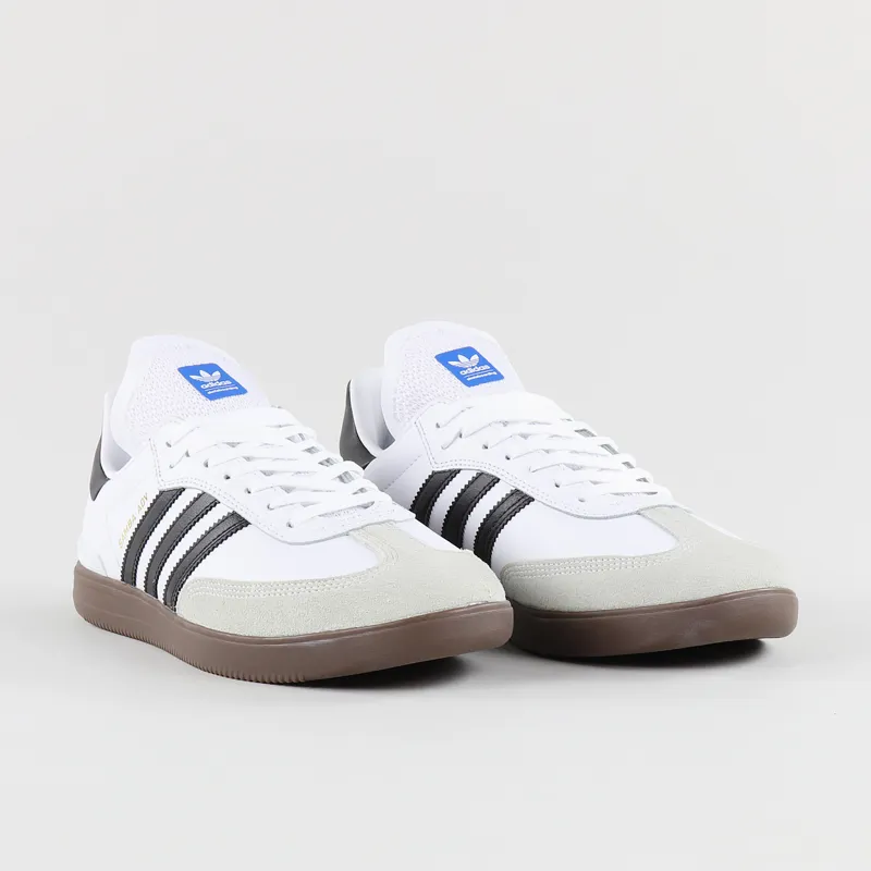 Adidas Skateboarding Samba ADV Shoes White Black Gum-3