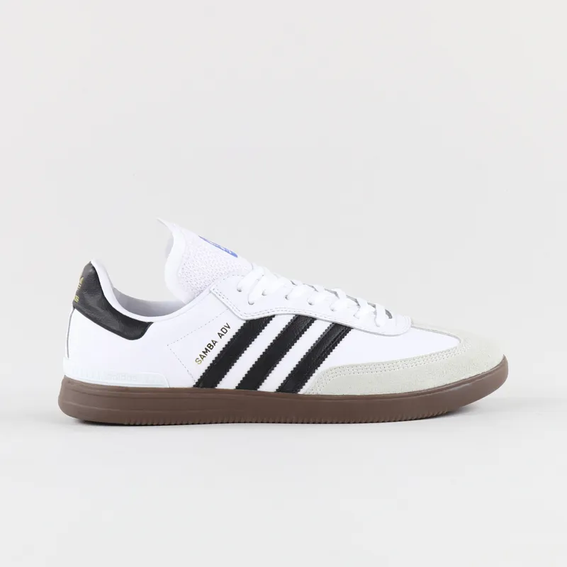 Adidas Skateboarding Samba ADV Shoes White Black Gum