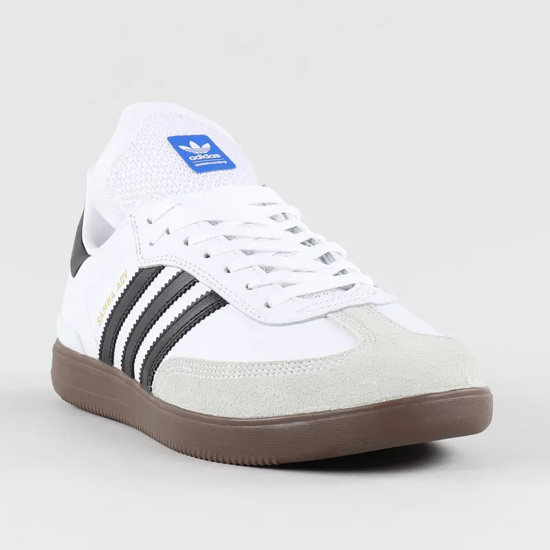 Adidas Skateboarding Samba ADV Shoes White Black Gum-4