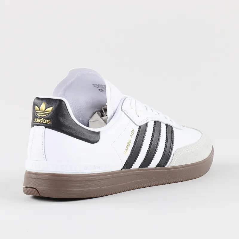 Adidas Skateboarding Samba ADV Shoes White Black Gum-5