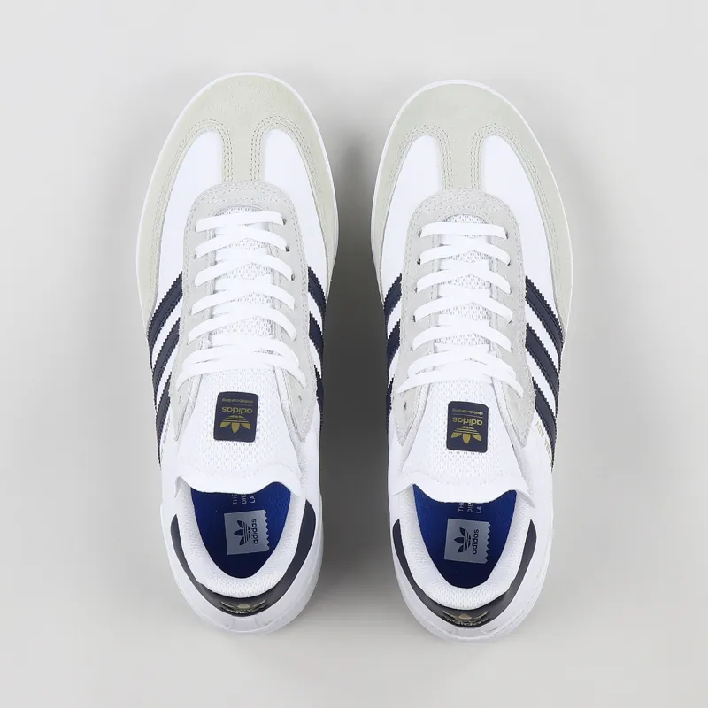 Adidas Skateboarding Samba ADV Shoes White Navy Gold-7