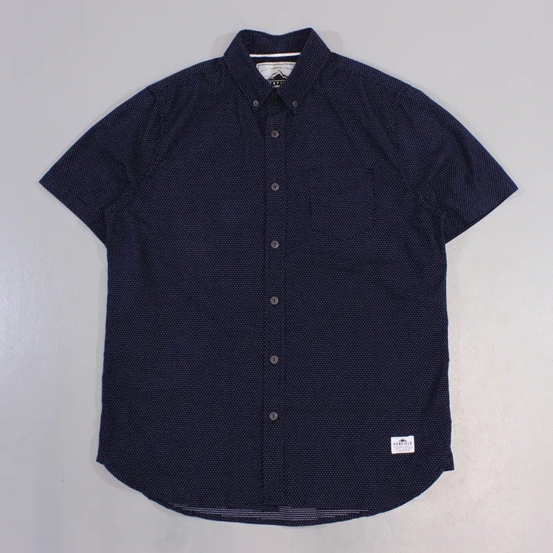 Penfield Samson Short Sleeve Shirt Navy Dot