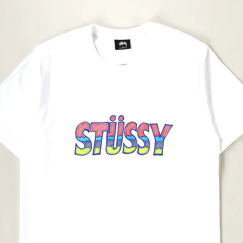 Stussy Sassafrass T Shirt White-1