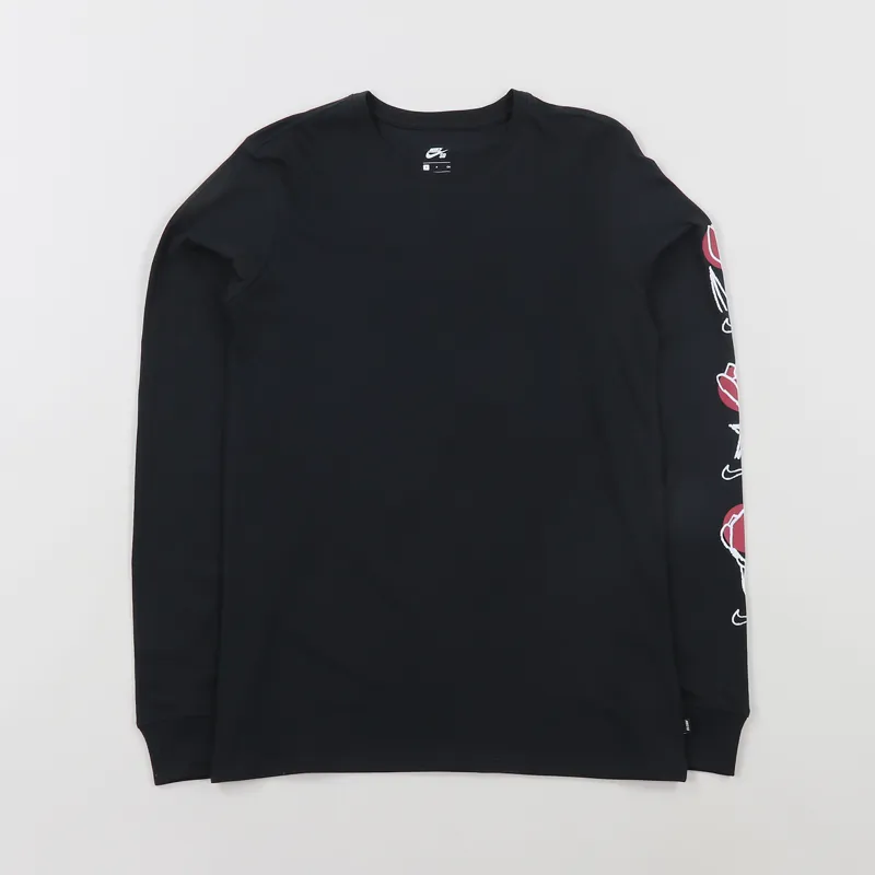 Nike SB Roses Long Sleeve T Shirt Black-1
