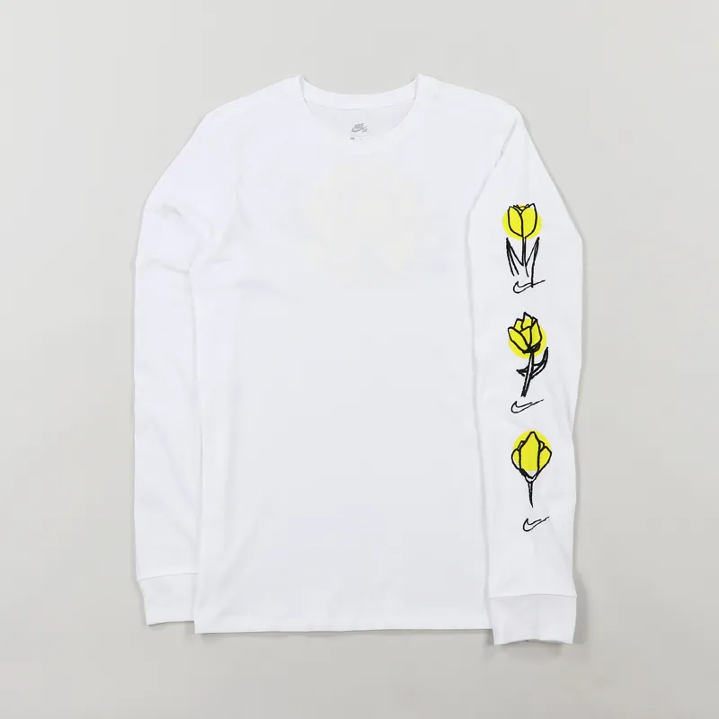 Nike SB Roses Long Sleeve T Shirt White-2