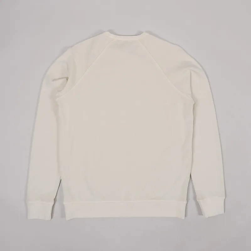 You Must Create Mens Crew Schrank Raglan Sweatshirt Ecru White