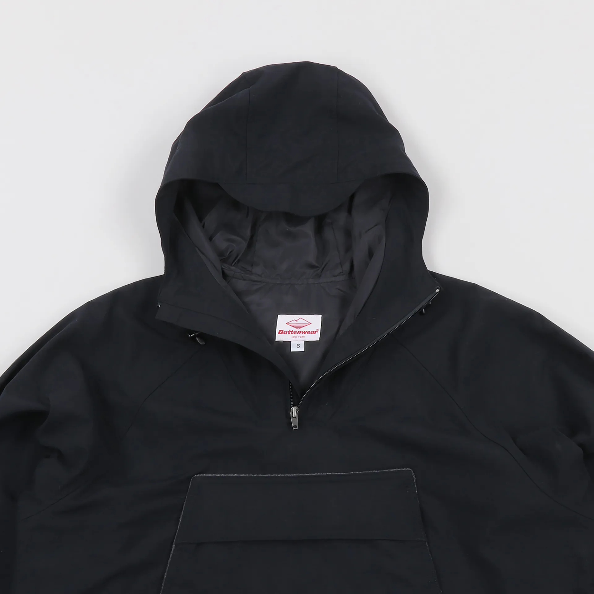 Battenwear Mens Outdoor USA Travel Scout Anorak Jacket Black