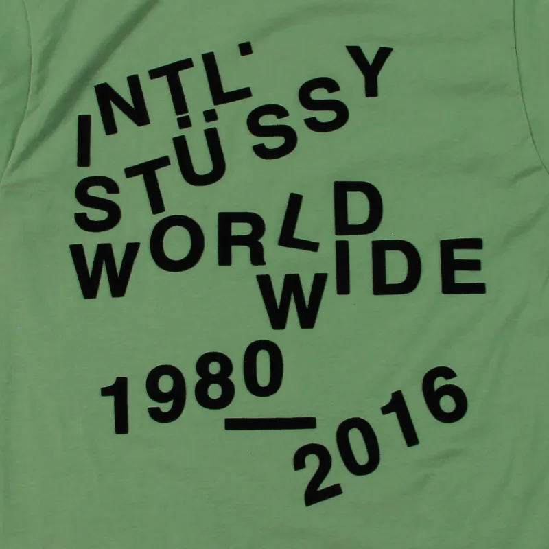 Stussy Scramble T Shirt Green-3