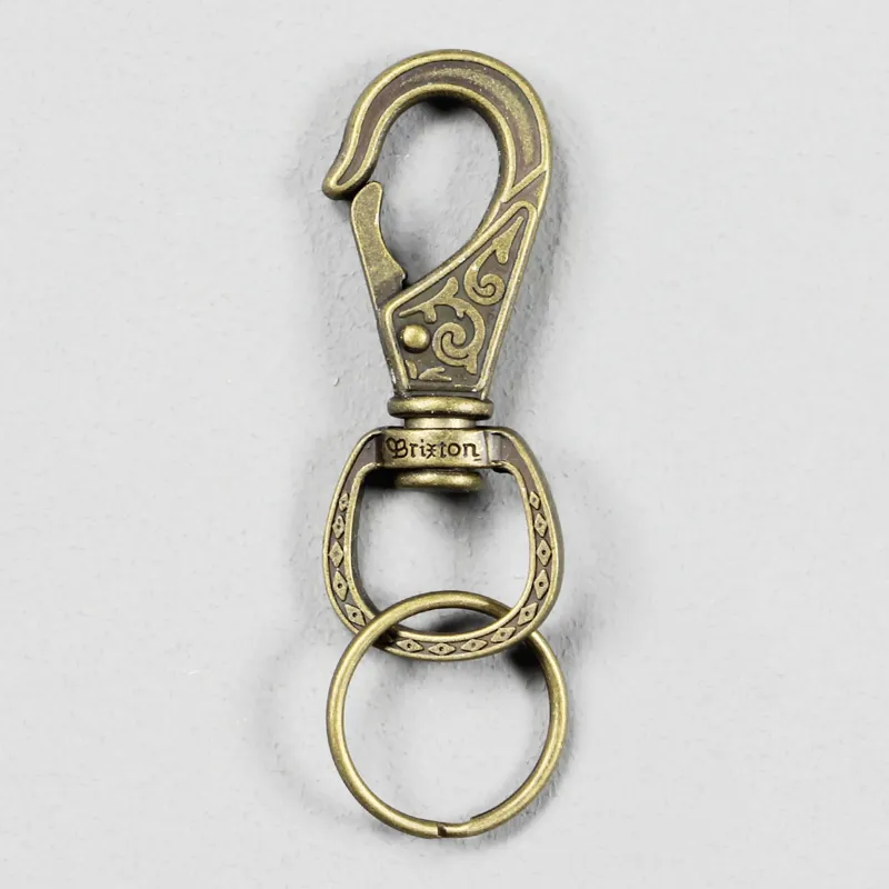 Brixton Scroll Key Clip Bronze