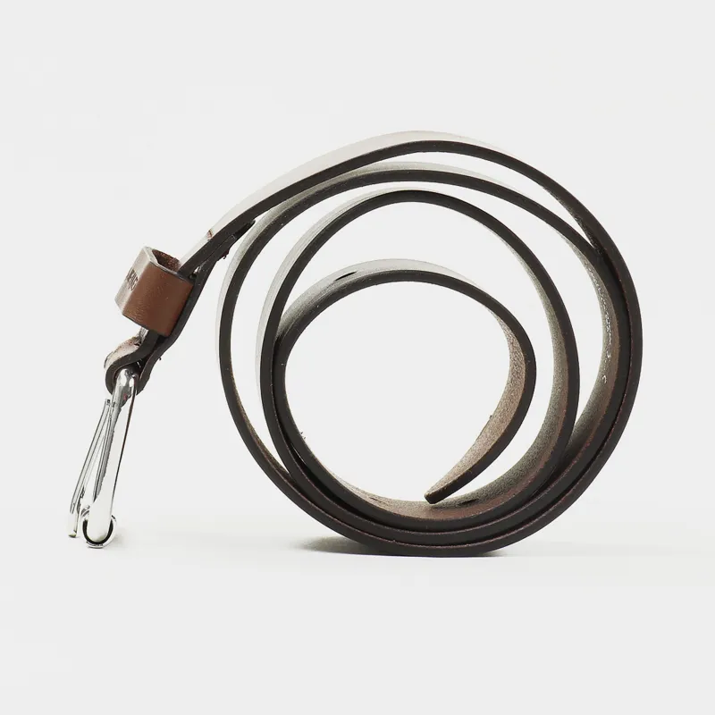 Carhartt WIP Script Belt Dark Brown Silver-1